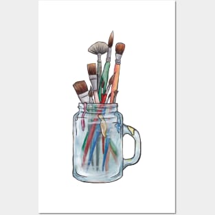 Paint brushes - No background Posters and Art